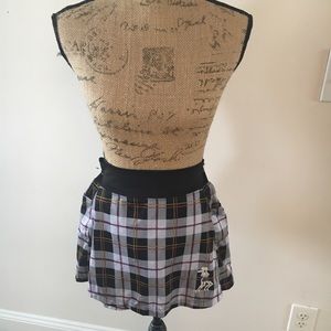 Plaid Athletic Running Skirt